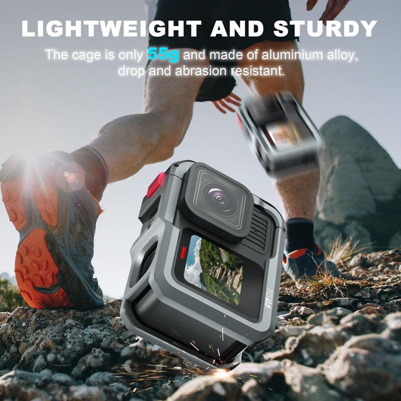 FiTSTILL Aluminum Metal Cage Frame Housing for Go Pro Hero