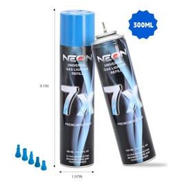 Neon 7X Butane Fuel, Refill Butane for Lighters, Torch, Gas Canister (4)