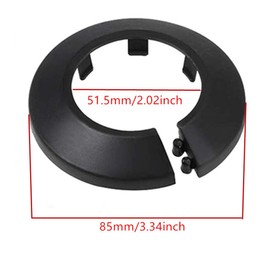 Wall Flange Cover Collars Plastic Radiator Pipe Collars, 4 Pieces,Water Pipe Drain Line Outer Diameter Flange Decoration (50 black)