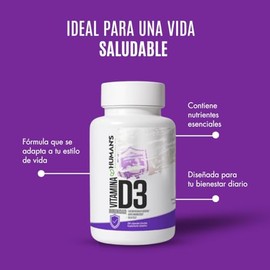 HUMANS HEALTH Vitamina D3 (Colecalciferol), 120 Cápsulas Softgel de Alta Absorción, Suplemento Dietético para Complementar la Ingesta de Vitamina D, para Hombres y Mujeres