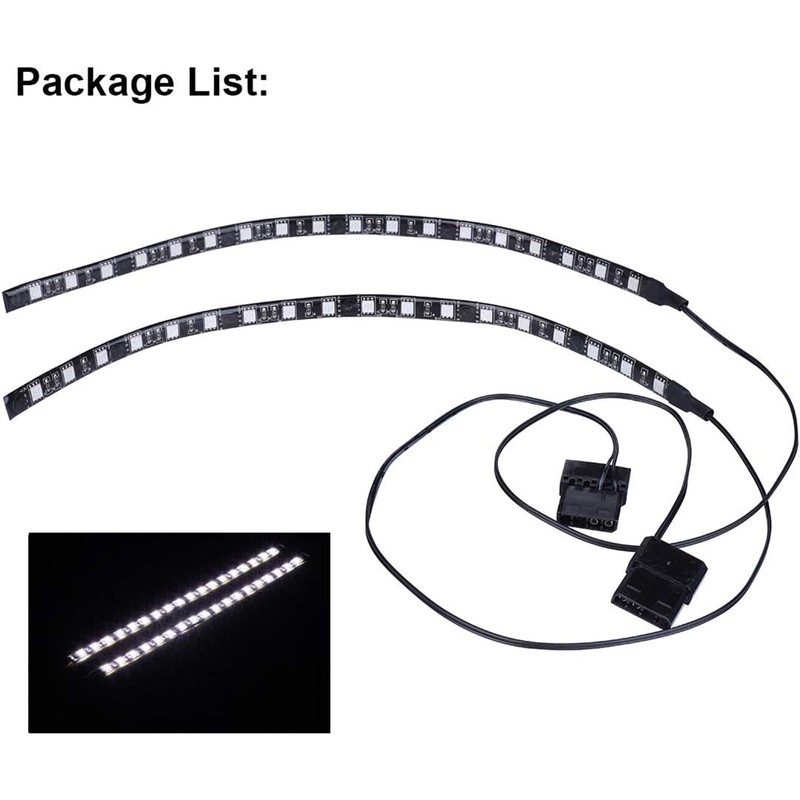 Miheal LED Light Strip Computer Lighting White, Magnetic, Molex Connector,