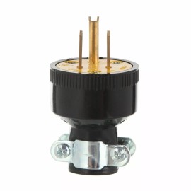 Hyper Tough Ground 15A Power Extension Cord Cable Male Plug Adapter Connector NEMA 5-15P