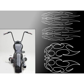 FGD Tribal Ghost Flame Motorcycle Gas Tank & Fenders Decal / Sticker Set GFFS01