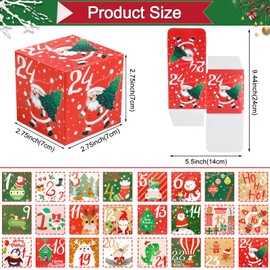 ONESING 24 Pcs DIY Christmas Advent Calendar Boxes for 2024, 24 Days Countdown Calendar Gift for Adults and Kids Christmas Cardboard Number Boxes Make & Fill Your Own Advent Calendar Boxes