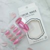 24Pcs Pink Press on Nails Medium Almond Fake Nails with