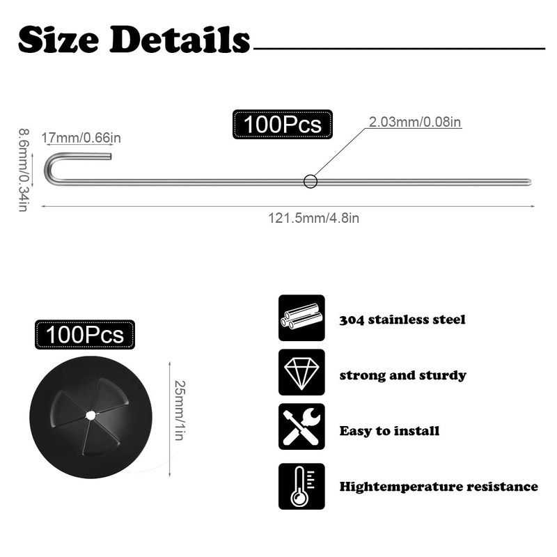 CENBEN 100 Packs Solar Panel Guard Clip, Animal Guard Fastener