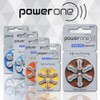 4 X Power One p312 Hearing Aid Battery No Mercury