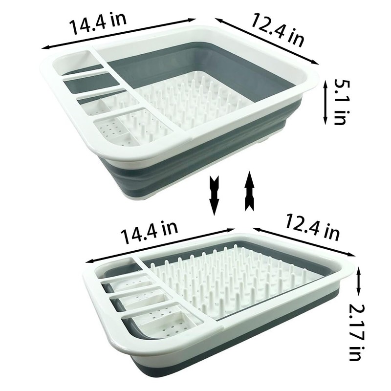 ZhildChen Collapsible Dish Rack Foldable Dish Drying Rack Portable Dish