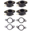 ALL-CARB 4 x Carburetor Intake Boot Set Replacement for Yamaha