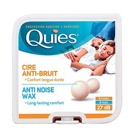 Quies Ohrstöpsel natürliches Wachs 8 Paar 27 dB Noise Reduction Barriere gegen Lärm 2 Stück