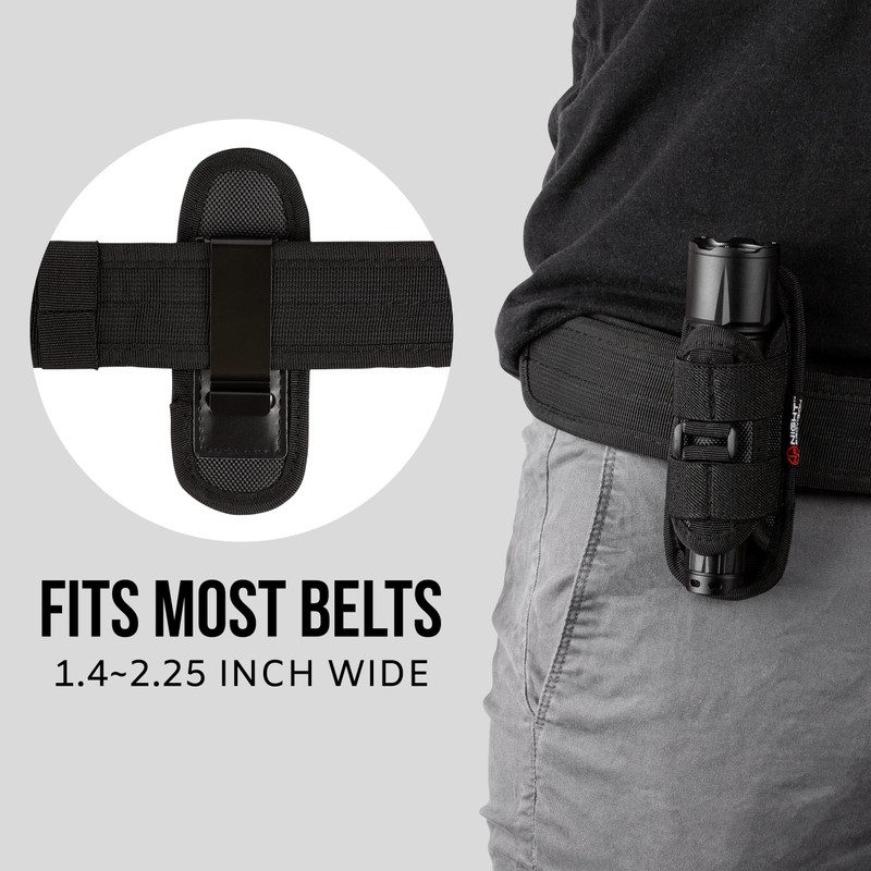 TH2 Tactical Flashlight Holster Metal Belt Clip & TKH-S1 Stealth