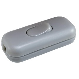 Intermediate Switch Grey (Silver), 3-Pin (2) Housing and Contacts with Screws, 6 A, 250 V~, Cord Intermediate Switch with Rocker On/Off Fits LED