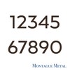 Montague Metal Products MHN-08-F-BK1-5 Floating House Number, 8" x 6"