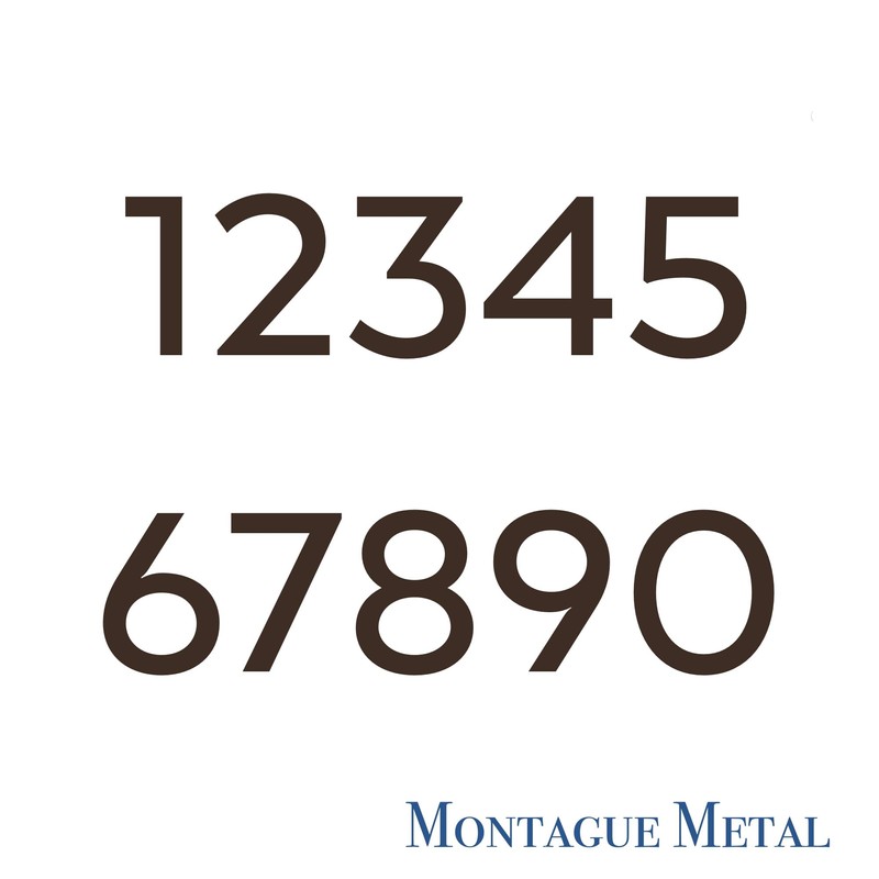 Montague Metal Products MHN-08-F-BK1-5 Floating House Number, 8" x 6"