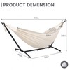 Lazy Daze Hammocks Double Hammock with 9ft Space-Saving Steel Stand