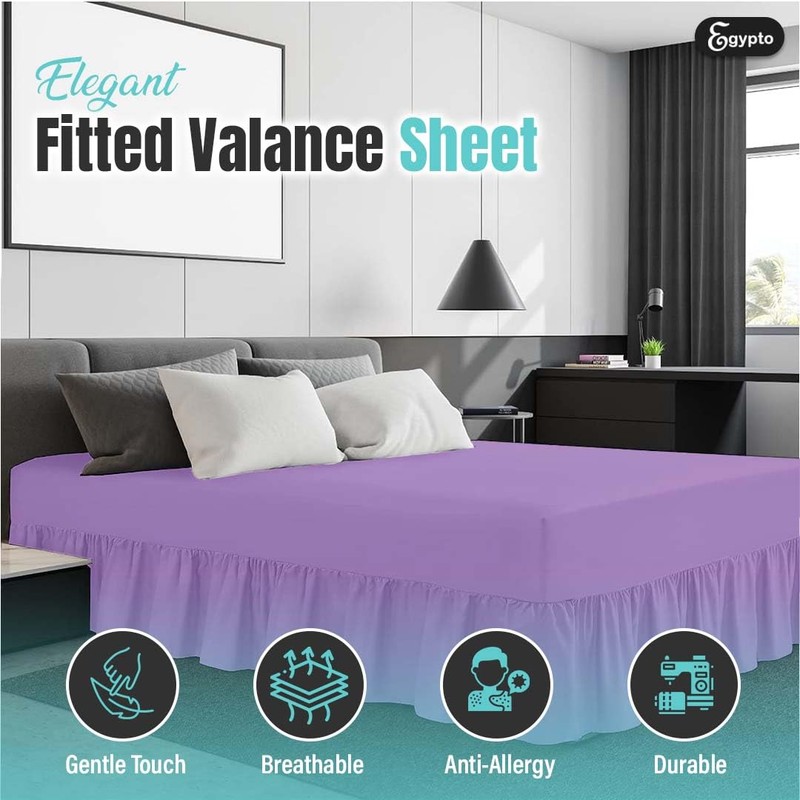 Egypto Plain Dyed Deep 𝐅𝐢𝐭𝐭𝐞𝐝 𝐕𝐚𝐥𝐚𝐧𝐜𝐞 Sheet Double – Easy