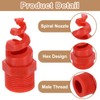 sourcing map 6Pcs Spiral Cone Nozzles, 3/4" Male PP Plastic