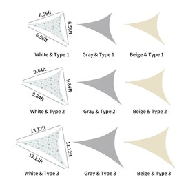 UV Resistant Sun Shade 10 FT Triangle Sail Canopy Garden Plant Shelter Breathable Greenhouse Cover for Outdoor Patio Camping Backyard Swimming Pool