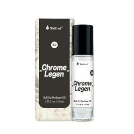 Well's Oil Roll-On Perfume Oil (Chrome Legen) | Woody & Orange Notes | Long-Lasting | Paraben-Free | 0.33 Fl Oz / 10 ml