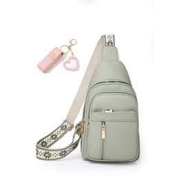 Christmas Gift for Mom & Wife&Friends, Women's Crossbody Bag, Sling Bag, Chest Bag, Front Waist Pack Vegan Leather.mint green