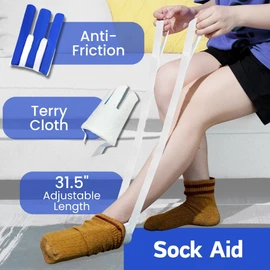 7 PC Hip Kit,Hip Kit for Seniors Total Hip Replacement Prime-Hip Replacement Kit After Surgery,Sock Aids for Putting on Socks,Leg Lifter After Hip Replacement,Dressing Stick