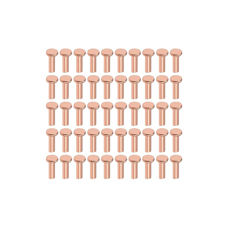 sourcing map Pack of 100 3/32" x 5/16" Flat Head