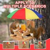 Gnodary Squirrel Feeder with Umbrella, Squirrel Feeders for Outside, Squirrel