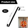 AKSIQIOL 2 Pcs Wreath Hangers for Front Door – Black