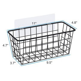 Toplife Adhesive Hanging Wall Baskets,Kitchen Cabinet Door Organizer 2 Pack