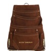 WIDEBROWN 10 Pocket Split Suede Leather Nail & Tool Pouch,
