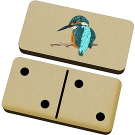 Azeeda 'Perched Kingfisher' Domino Set & Box (DM00029030)
