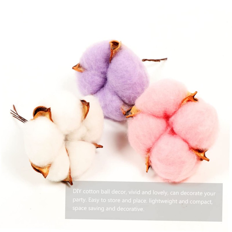 CHILDWEET Christmas Tree Decorations 10pcs DIY Cotton Ball Ornaments Soft