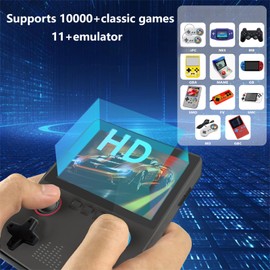 Retro Handheld Game Console with 32G Card Support 11+ Emulators, 3.5-inch IPS Screen, Portable Retro Gaming Console Supports 10,000+ Games and TV Outputs (Green)