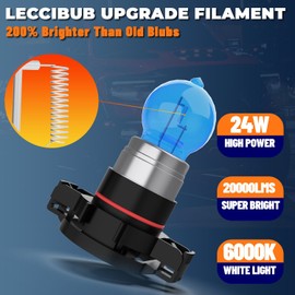 LECCIBUB Fog Light Bulbs Compatible with Dodge Grand Caravan 2011-2020, 5202 Fog Lights Halogen Light Bulb, Super Bright 6000K White, Plug and Play, Pack of 2