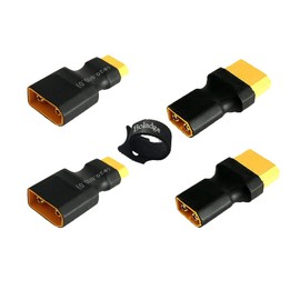 Boladge 2pcs XT90 Male Connector Converts to XT60 Female Connector Adapter and 2pcs XT90 Female Connector to XT60 Male Connector Adapter for RC Lipo RC Lipo ESC