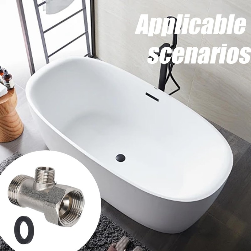 Bidet T Adapter, 7/8” x 7/8” x 3/8” T Valve