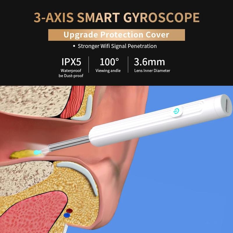 Smart Visual Ear Cleaner with Camera Ear Sticks USB C