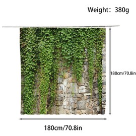 FAIRYGATE B8715 Shower Curtain Green Anti Mould Bathtub Curtain Shower Curtain Basic Shower Curtains Made of Polyester Fabric Shower Curtain Waterproof Washable Shower Curtains for Shower Bath