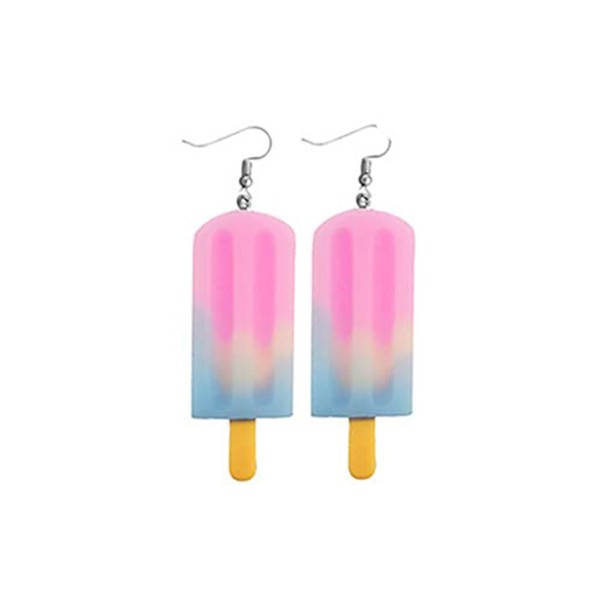 Popsicle Ice Cream Acrylic Earrings Boho Handmade Rainbow Colorful Simulated