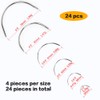 TSUOUKL Pack of 24 Curved Sewing Needles, Saddle Needles, Round