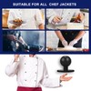 80 Pieces Ball Buttons for Chef Jackets, Round Buttons, Chef