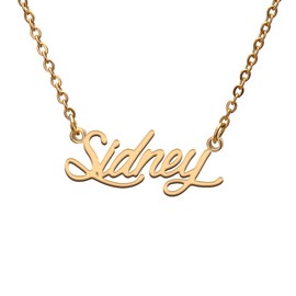 Sidney Name Tag Necklaces for Her His Friends Familys Relationship Memory Jewelry Gift
