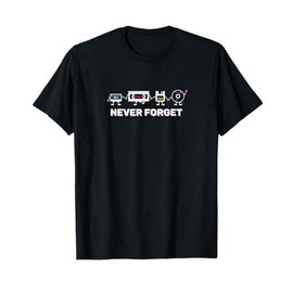 Never Forget Retro t shirt for men from 80s, 90s, or 2000s T-Shirt