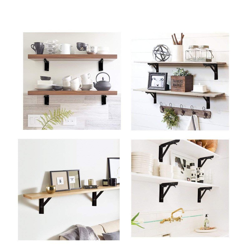VinBee Shelf Brackets - Metal Folding Shelf Brackets for Home,