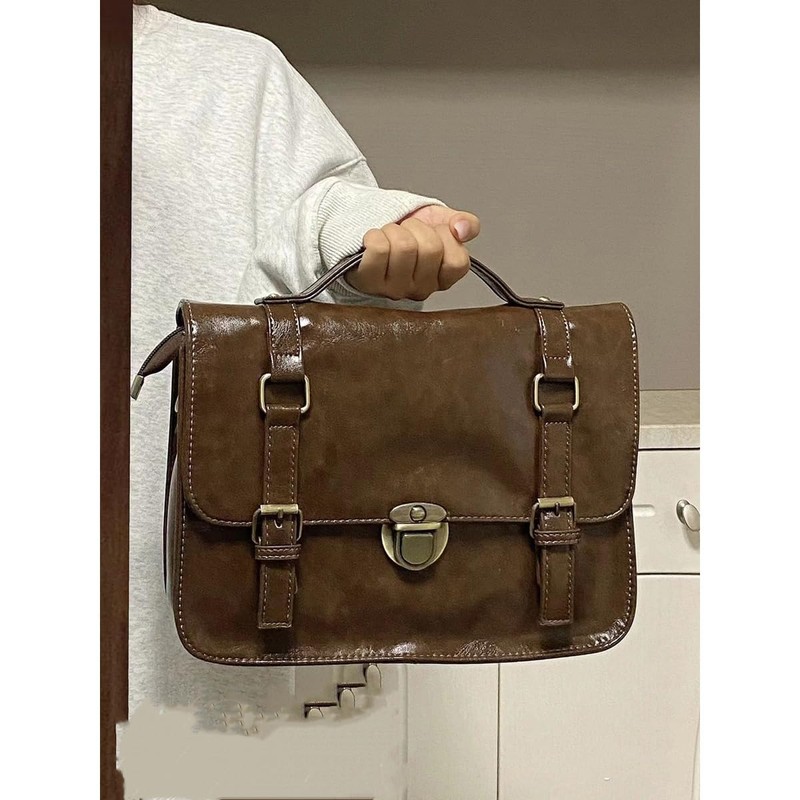 MILLEVIBE Briefcases for Women and Men - Faux Leather Cambridge