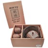 RIKYU RKTS508CP Cast Iron Tea Pot Tea Set Pine Copper,