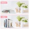 OT-NVWOZR 8PCS Acrylic Bookends and 8PCS Heart Leather Bookmarks, Clear