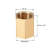 TA-VIGOR 2Pcs Brass Pipe Fitting Connector Straight Hex Nipple Coupler
