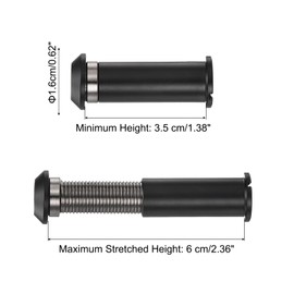 PATIKIL 1/2" Door Viewer Peephole, Zinc Alloy Privacy Door Viewer, 180-Degree Fits 1-3/8" to 2-3/8" Door with 12mm/0.47" Drill Bit for Security, Black