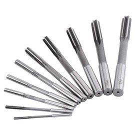 Metric Chucking Reamer Set, 10pcs HSS H7 Straight Flute Reamer Machine Cutter 3/4/5/6/7/8/9/10/11/12mm